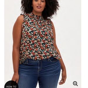 Worn once- mock neck blouse